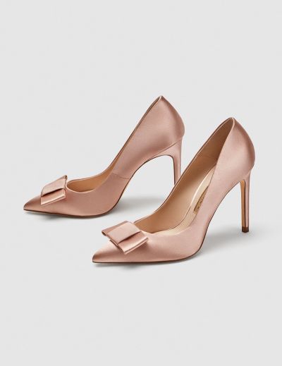 Jessica Textured Leather Pointed-Toe Pump