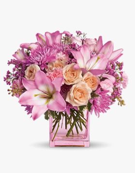 Chrysanthemums and roses bouquet-Orange